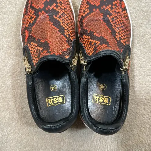 Ash Jordy Trainers Coral Cobra Print Leather EU Size 36/ Women U.S. Size 5