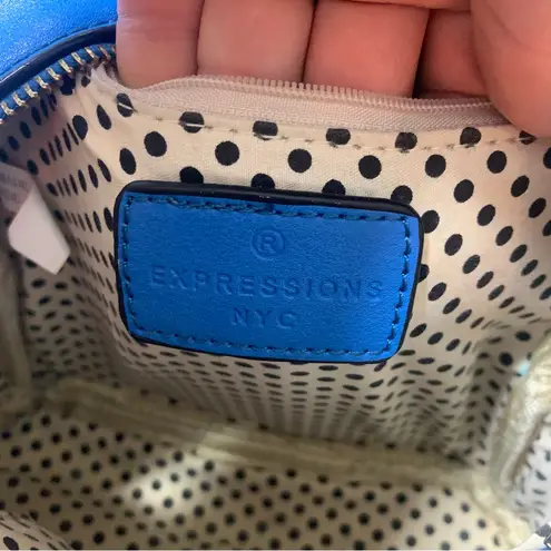 Expressions NYC blue little backpack with flowers