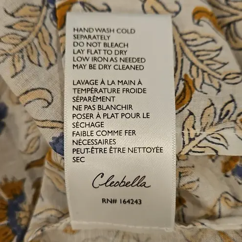 Cleobella ππ Helena Puff Sleeve Peasant Blouse ~ Floral Polka Print Medium NWT