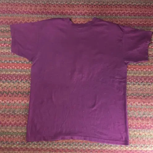 80s VINTAGE BEVERLEY HILLS JEWELED TEE Purple Size L