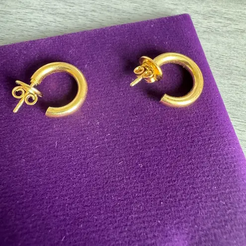 Aristocrazy Small hoop earrings made of 925 silver bathed in 18K yellow gold