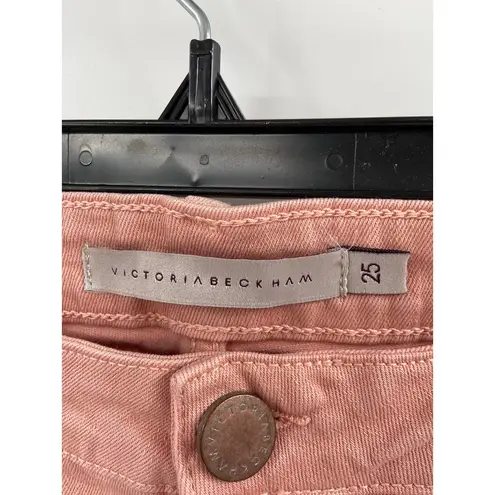 Victoria Beckham Candy Floss Pink Denim Skinny Jeans Size 25