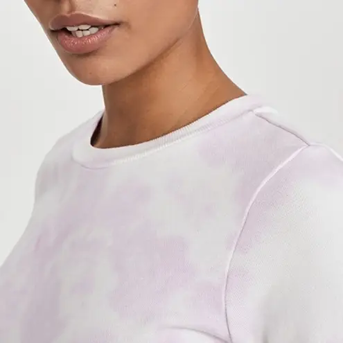 525 America 525 Tie Dye Short Sleeve Sweatshirt Dress in Electric Lilac Size Extra Small