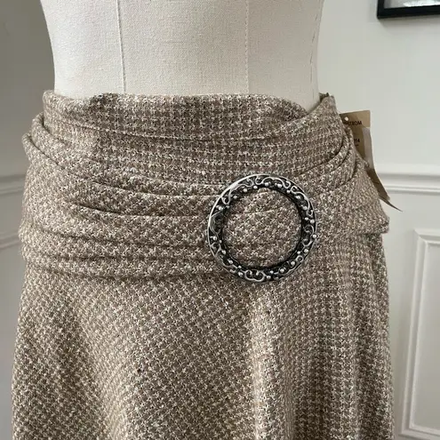 Classiques Entier NWT Tan Plaid Full A-Line Skirt $150 12