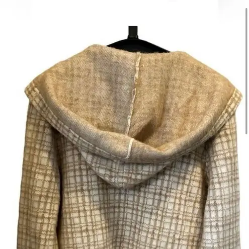 Cyrus Women's Plaid Hooded Coatigan Size S Multicolor Long Casual