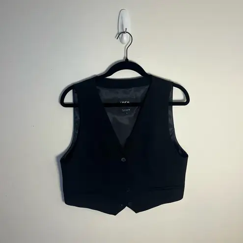 ZARA  Womens Tailored Black Short Vest Size Large