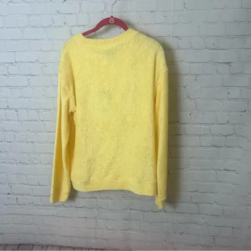 NEW boutique Great Smoky Mountains pastel yellow terry cloth sweatshirt Medium