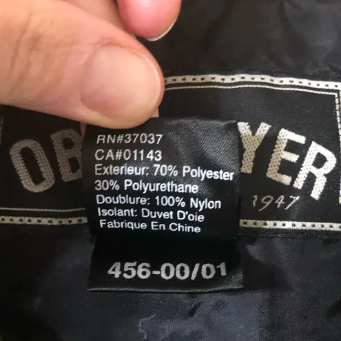 Obermeyer Womens Olive Puffer Goose Down Hooded Ski Jacket - Size 12