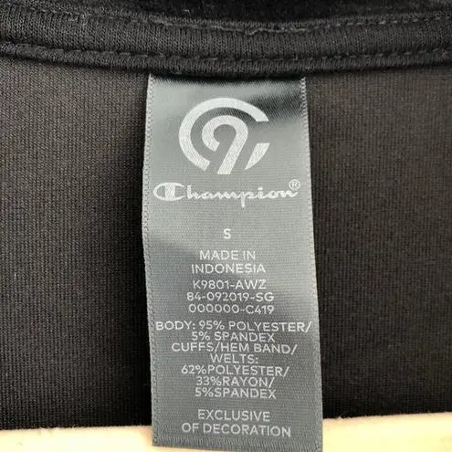 C9 Champion New Velour Quarter Zip Pullover Velvet Sweatshirt Black
