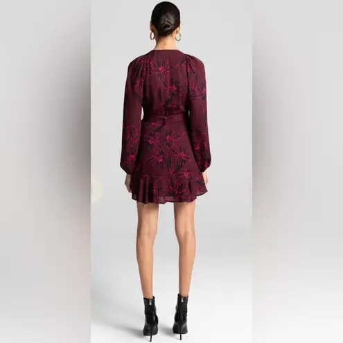 ALC Frank A.L.C. Embry Floral-Print Silk Mini Wrap Dress