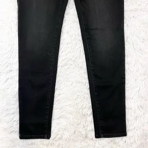 KanCan USA KANCAN Women’s High Rise Button Fly Skinny Black Denim Jeans 13/30