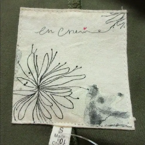 Tarsa military cargo jacket by en Creme sz small Green