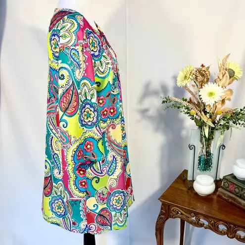 Anne cole NWT Multicolor Paisley Print Swim Cover-Up Semi Sheer Dress Sz L/XL💛