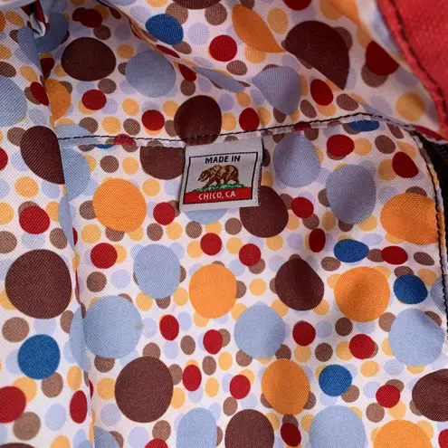 Equipment Tan/Pink Cotton Overland Tote Bag Purse