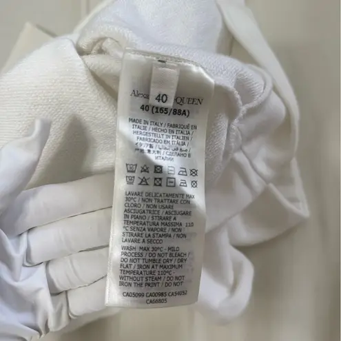 Alexander McQueen NWT authentic  white bustier print sweatshirt size italy40 - Image 7