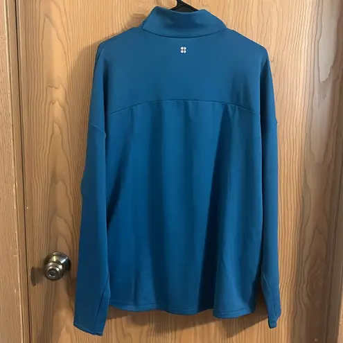 Sweaty Betty  Thermal Running High Neck Sweatshirt in Cascade Blue Medium NWT