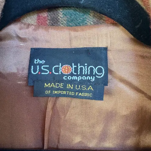 Vintage Southwestern Blazer Jacket Navajo Colorful Aztec Warm Desert Wool Blend Orange Size L