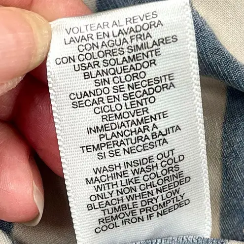 Daisy Fuentes Blue Tan Geometric Tank Sleeve Mini Dress Petite Extra Small