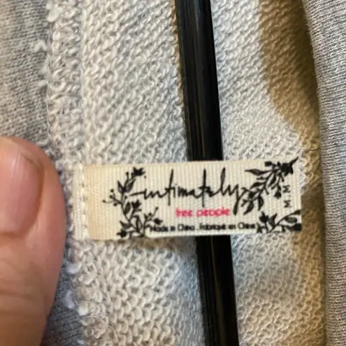 Free People Side Eye Sweatshirt chunky Knit Bodysuit Greybrown Fall Boho Sweater Gray Size M