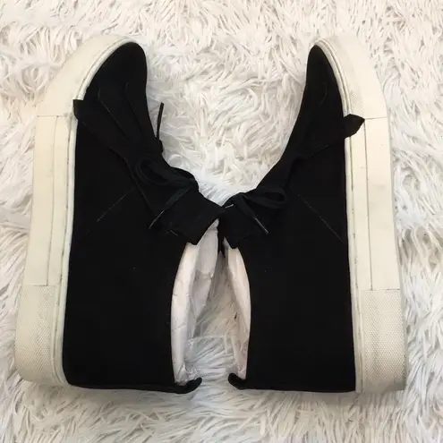 Seychelles Women’s West End Leather Platform Sneakers in black size 8