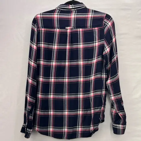 Superdry Womens Flannel Shirt Size M Plaid Classic Utility Workwear Grunge Warm