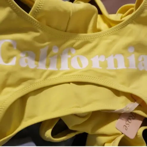 Chloe Rose one piece swimsuit bathing suit size small yellow