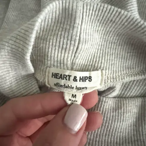 Heart & Hips Gray Mock Turtleneck Longsleeve Bodycon Dress