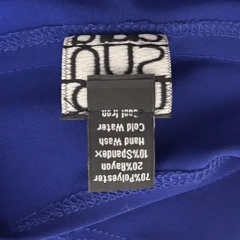 Clara Sun Woo Indigo Blue Cut Out Collarbone 3/4 Sleeve Rounded Hem Tunic XS