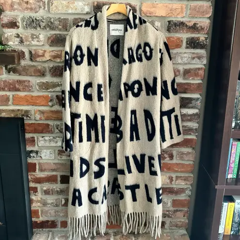 Ottod’Ame Tan Wool Blend Longline Open Sweater Coat