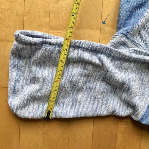 Free Planet Two-Toned Pullover Hoodie Tunic, Blue, Size M