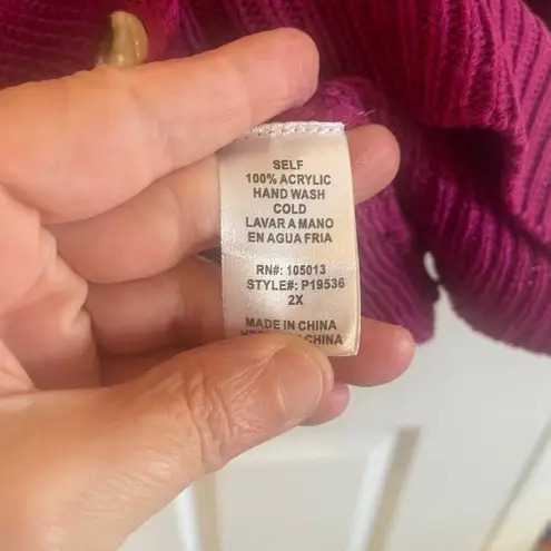 Andree by Unit NWT Magenta Cardigan size 2XL