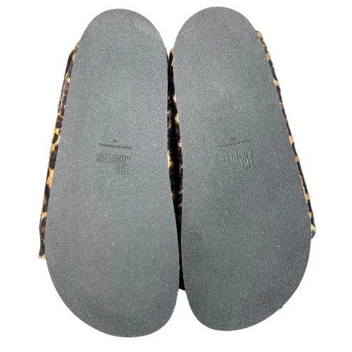 The Kooples NIB Leo Poulain Leather Animal Print Double Strap Sandal Size EU38