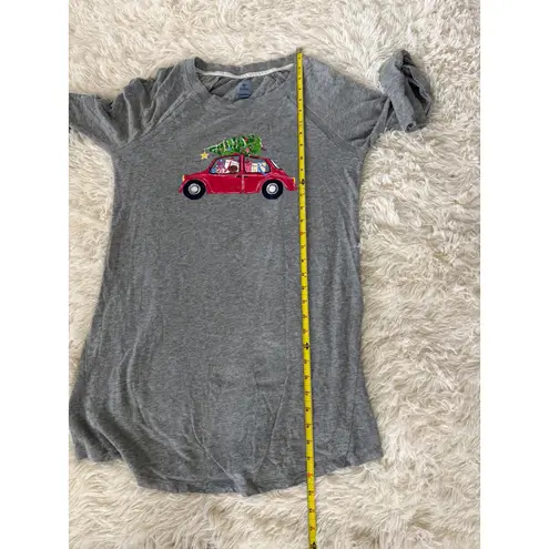 Jane and Bleecker Christmas Car Pajamas Size Medium Gray Long Sleeve