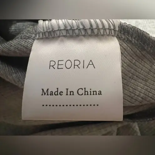 Reoria Classic Allure Lounge Casual Basic Ribbed Grey Mermaid Maxi Dress|Sz:XL Gray