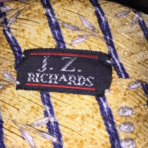 Yellow Floral Handmade Oxford Bleu Tie Belt One Size