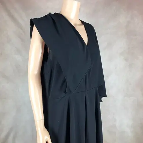 City Chic Black Chiffon Cape Romper NEW Size 14