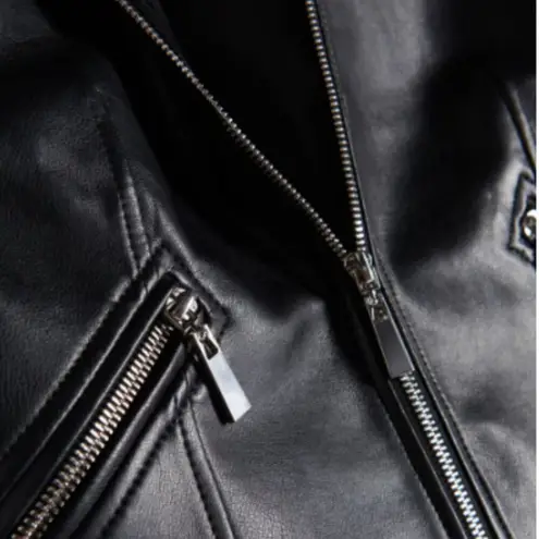 Reserved Faux leather biker jacket sz12 * European Brand