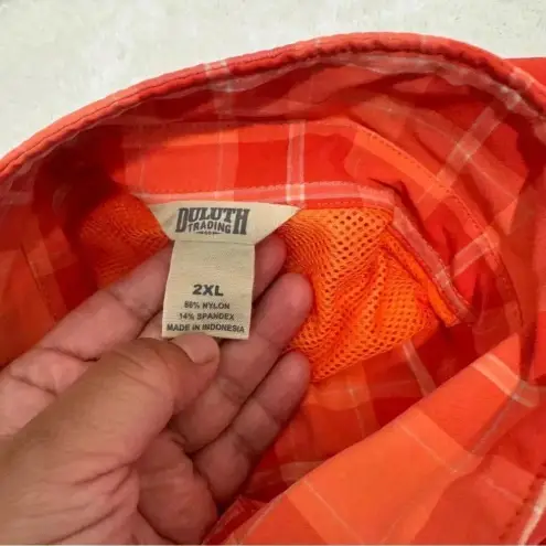 Duluth Trading Company Duluth Trading Nylon Button Down Hiking Shirt Vented Long Sleeve Womens 2XL