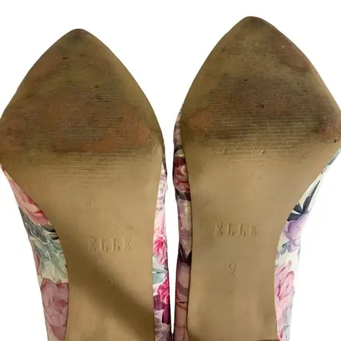 Elle Floral Print Stiletto Pointed Toe Heels Pumps Women's Size 9