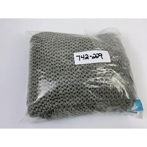 Final Touch Women's Sweater Small Metallic Open Knit Tunic Top Silver Gray - Image 7