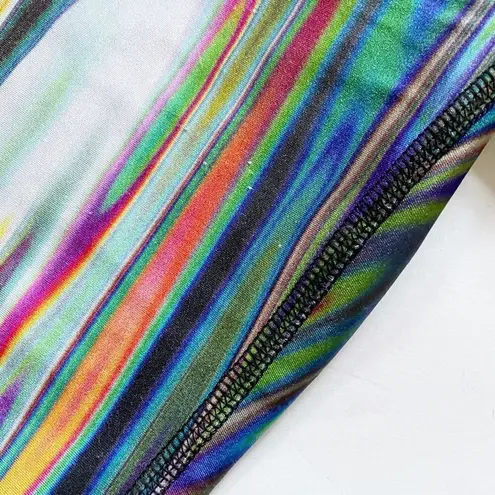 Terez Performance Leggings Watercolor Stripes Size X-Small Crop