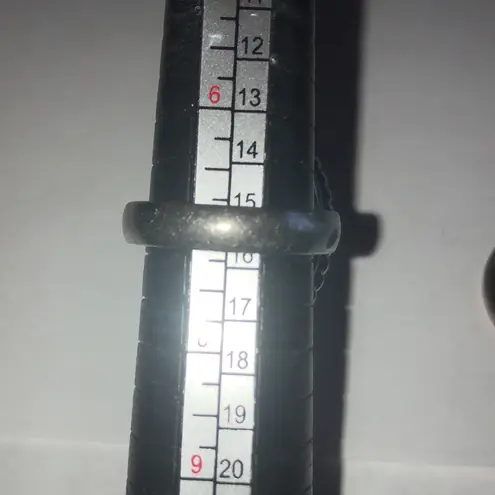 Whiting Davis Co Vintage Floral Engraved Cameo Ring Black