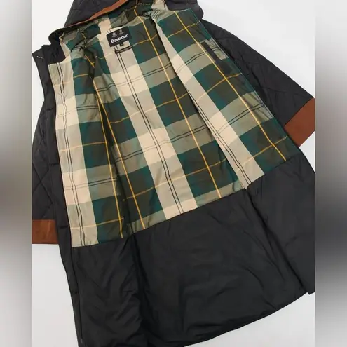 Barbour NWT Size 2X Mickley Plus Quilted Coat Black Brown Corduroy Trim Jacket
