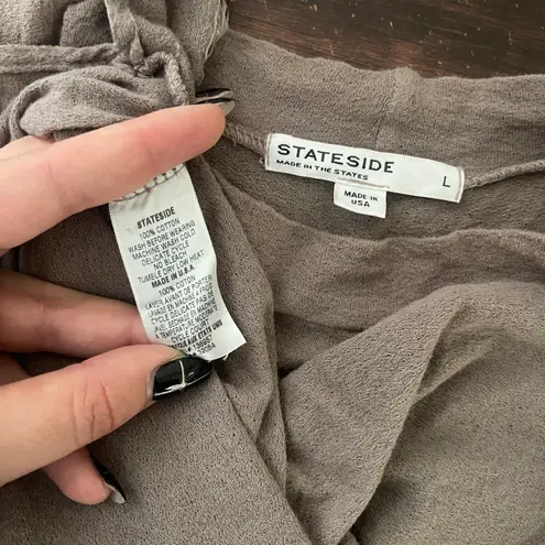 Stateside Brown Mock Neck Tshirt