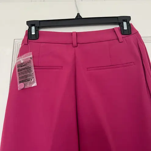 Uniqlo Fuchsia Pink Cropped Straight Leg Dress Pants Slacks Trousers NWT thumbnail 6