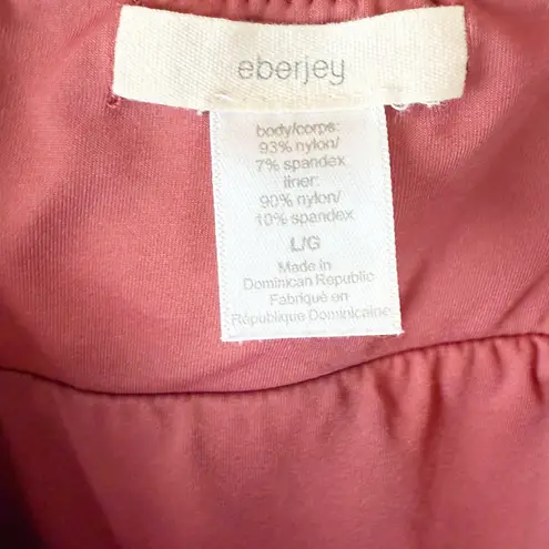 Eberjay Eberjey Jace One Piece Swimsuit Red Floral Ruffle Trim Padded Sz L