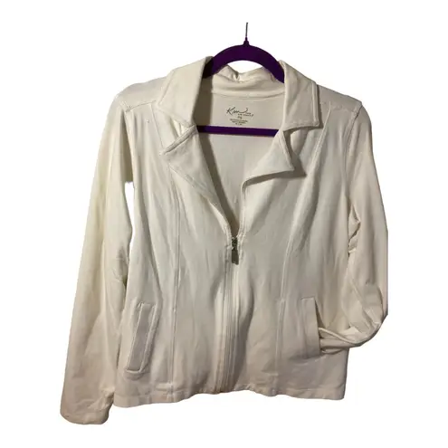 kim rogers White Athletic Jacket With Pockets