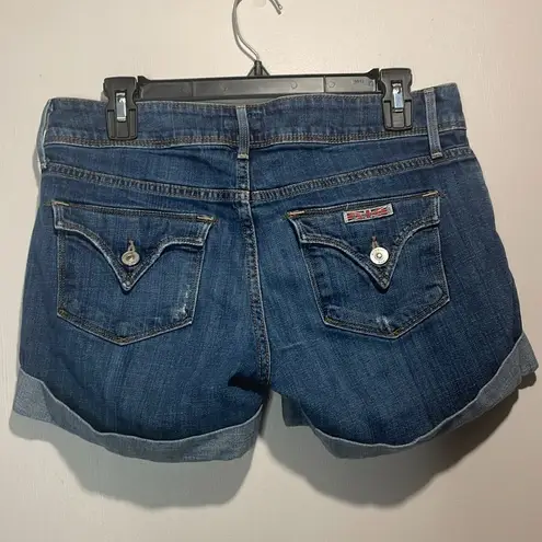 Hudson Jeans Hudson- Croxley Mid Thigh Denim Cuffed Shorts Medium Wash- Size 28