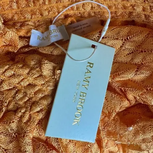 Ramy Brook Gaia Metallic Faux Wrap Boho Maxi Skirt Coverup Size L NWT