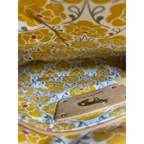 Emma Fox Large White Tan Tote Bag